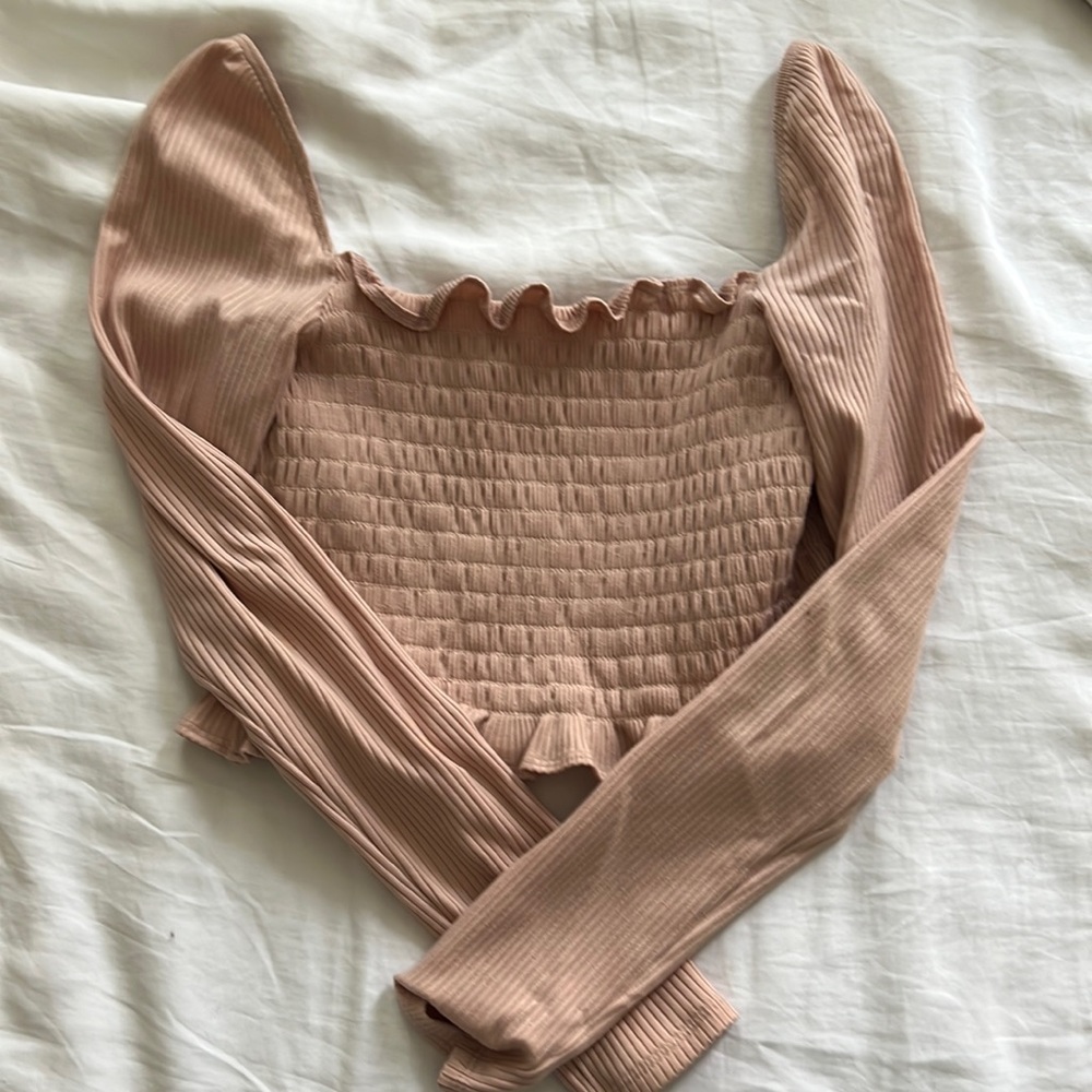Reformation Sable Top in Blush Pink (size small)